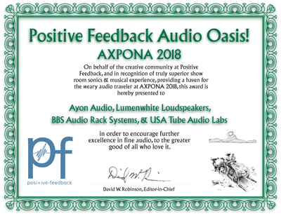 PF audio_oasis_axpona2018 award PF audio_oasis_axpona2018 award