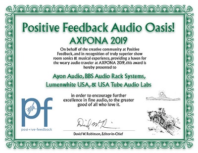 PosFeedback_Audio_Oasis_Axpona2019_Ayon_Lumenwhite